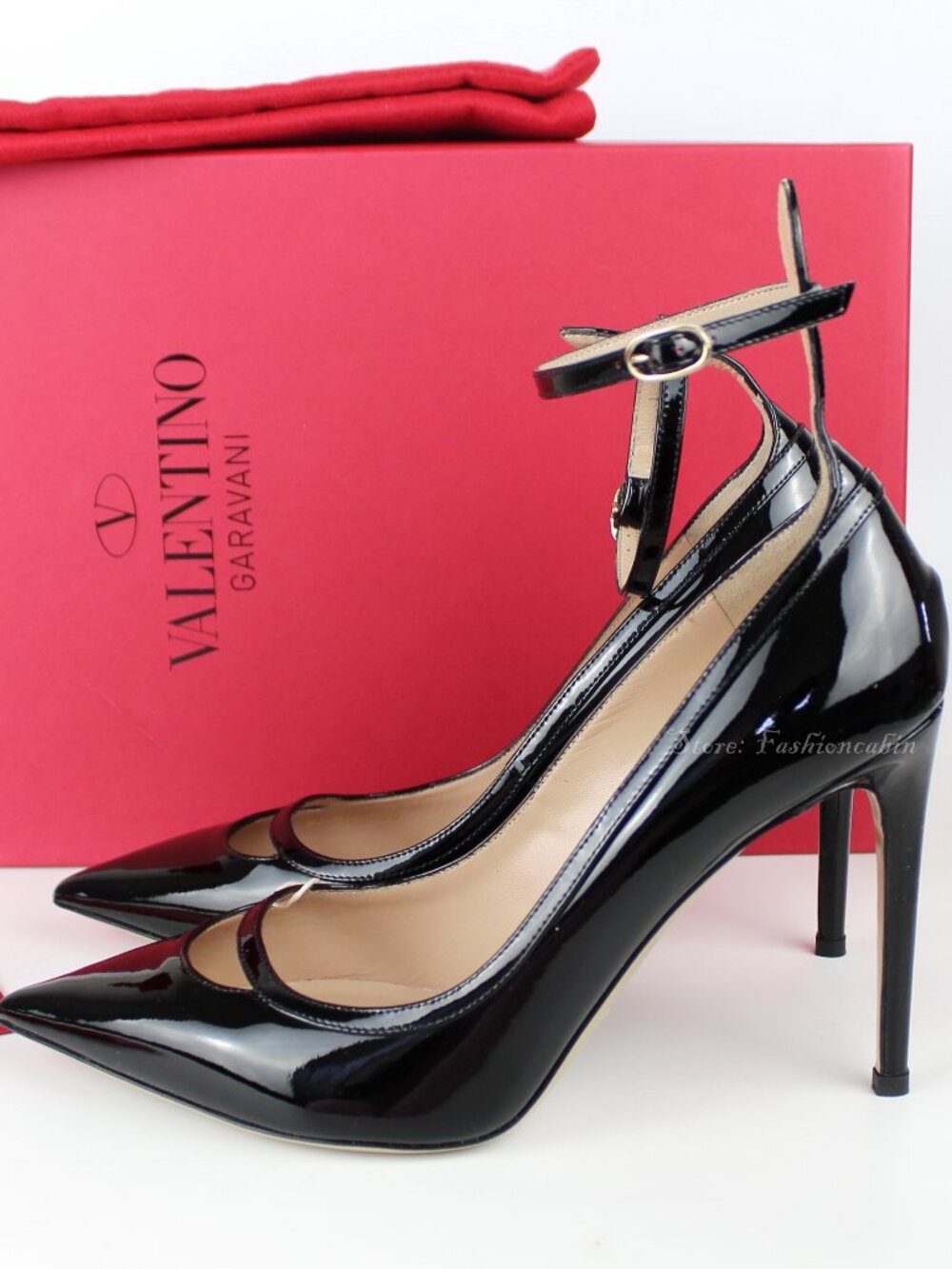 NEW Valentino Garavani Patent Leather Pumps, Black, EU37.5
